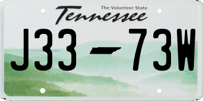 TN license plate J3373W