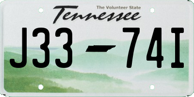 TN license plate J3374I