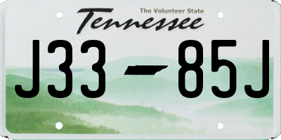 TN license plate J3385J