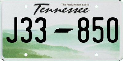 TN license plate J3385O