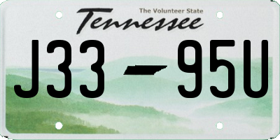 TN license plate J3395U