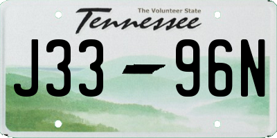 TN license plate J3396N