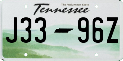 TN license plate J3396Z