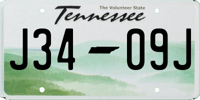 TN license plate J3409J