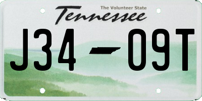 TN license plate J3409T