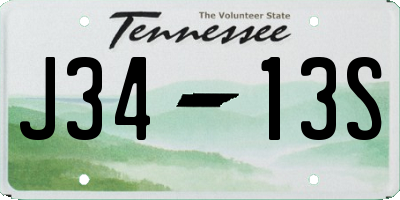TN license plate J3413S