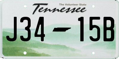TN license plate J3415B