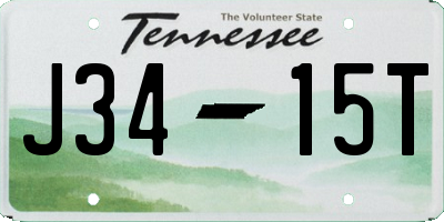 TN license plate J3415T
