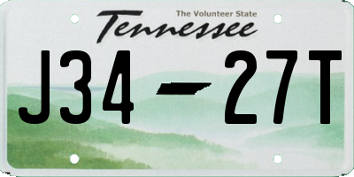 TN license plate J3427T