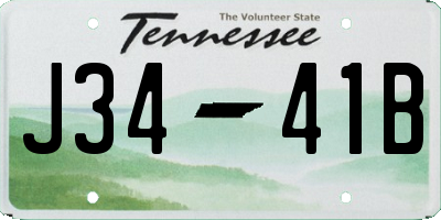 TN license plate J3441B