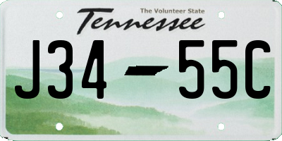 TN license plate J3455C