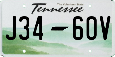 TN license plate J3460V