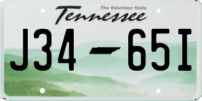 TN license plate J3465I