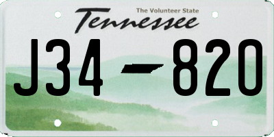 TN license plate J3482O