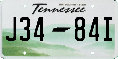 TN license plate J3484I