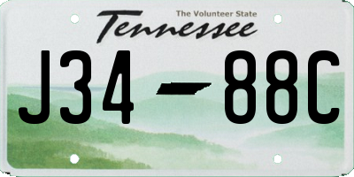 TN license plate J3488C