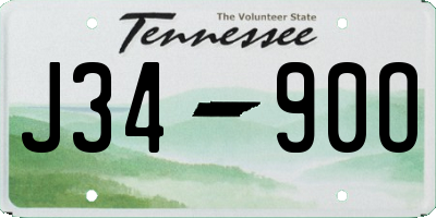 TN license plate J3490O