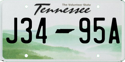TN license plate J3495A