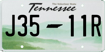 TN license plate J3511R