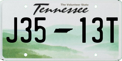 TN license plate J3513T
