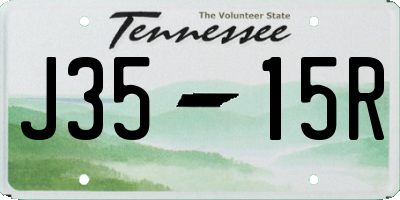 TN license plate J3515R