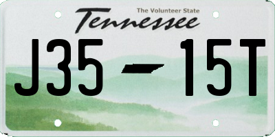 TN license plate J3515T