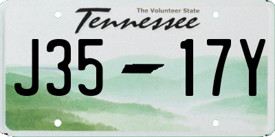 TN license plate J3517Y