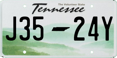 TN license plate J3524Y