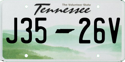 TN license plate J3526V