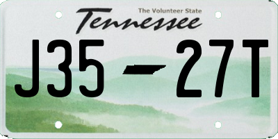 TN license plate J3527T