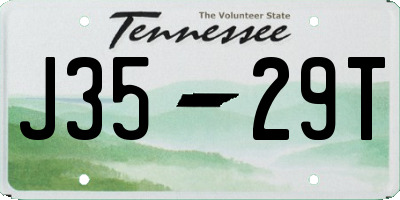 TN license plate J3529T