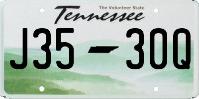 TN license plate J3530Q