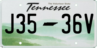 TN license plate J3536V