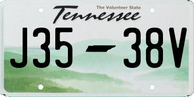TN license plate J3538V