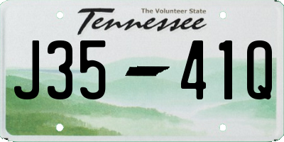 TN license plate J3541Q
