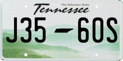TN license plate J3560S