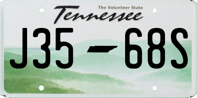 TN license plate J3568S