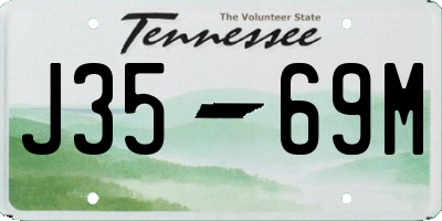 TN license plate J3569M