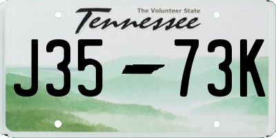 TN license plate J3573K