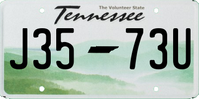 TN license plate J3573U
