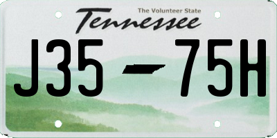TN license plate J3575H