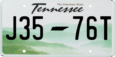 TN license plate J3576T