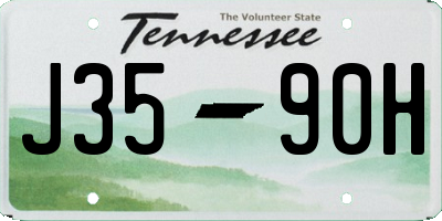 TN license plate J3590H