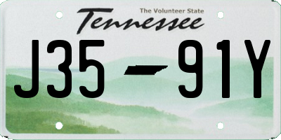 TN license plate J3591Y