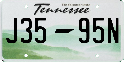 TN license plate J3595N