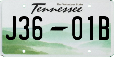 TN license plate J3601B