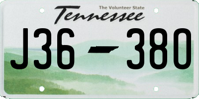 TN license plate J3638O