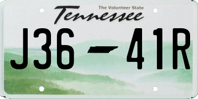 TN license plate J3641R