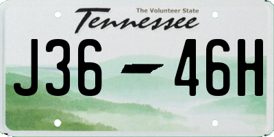 TN license plate J3646H