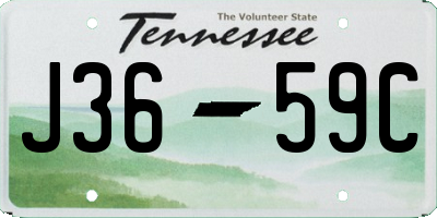 TN license plate J3659C